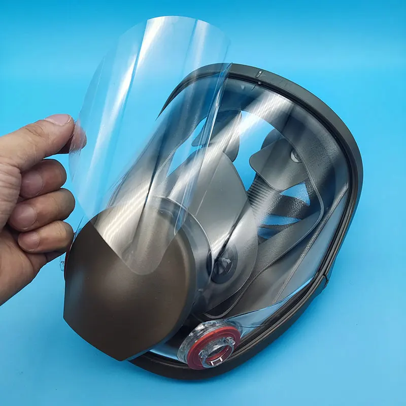 Película protectora antiarañazos para máscara de Gas 3M 6800, respirador, Protector de pantalla de ventana de cara completa, cubierta de máscara de pulverización de pintura