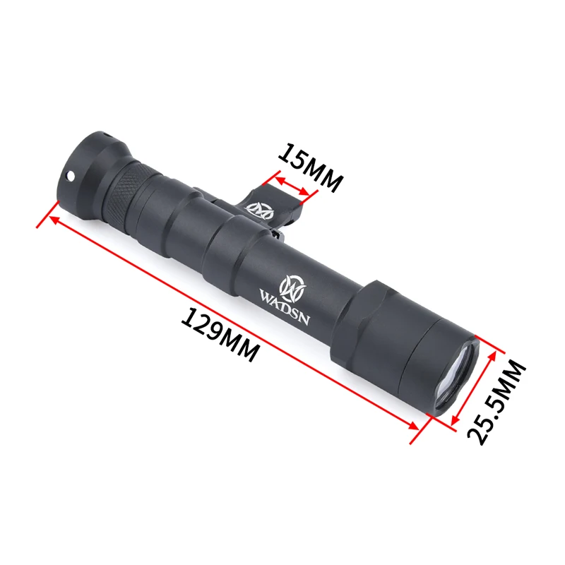 WADSN linterna táctica M640, M640B, luz de explorador, Airsoft, M640b, Base de Metal, foco de caza al aire libre, compatible con m-lok Keymod, Riel de 20mm - imagen 5