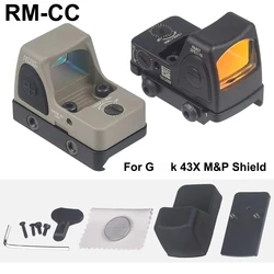RM-CC de nailon Red Dot Sight Mini para G k 43X MOS M & P Shield Reflex Scope Airsoft pistola compacta riel de 20mm caza al aire libre