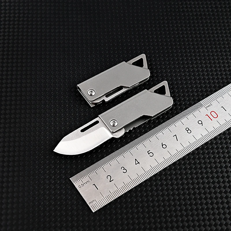 Cuchillo plegable D2 acero alta dureza para llavero táctico - imagen 2