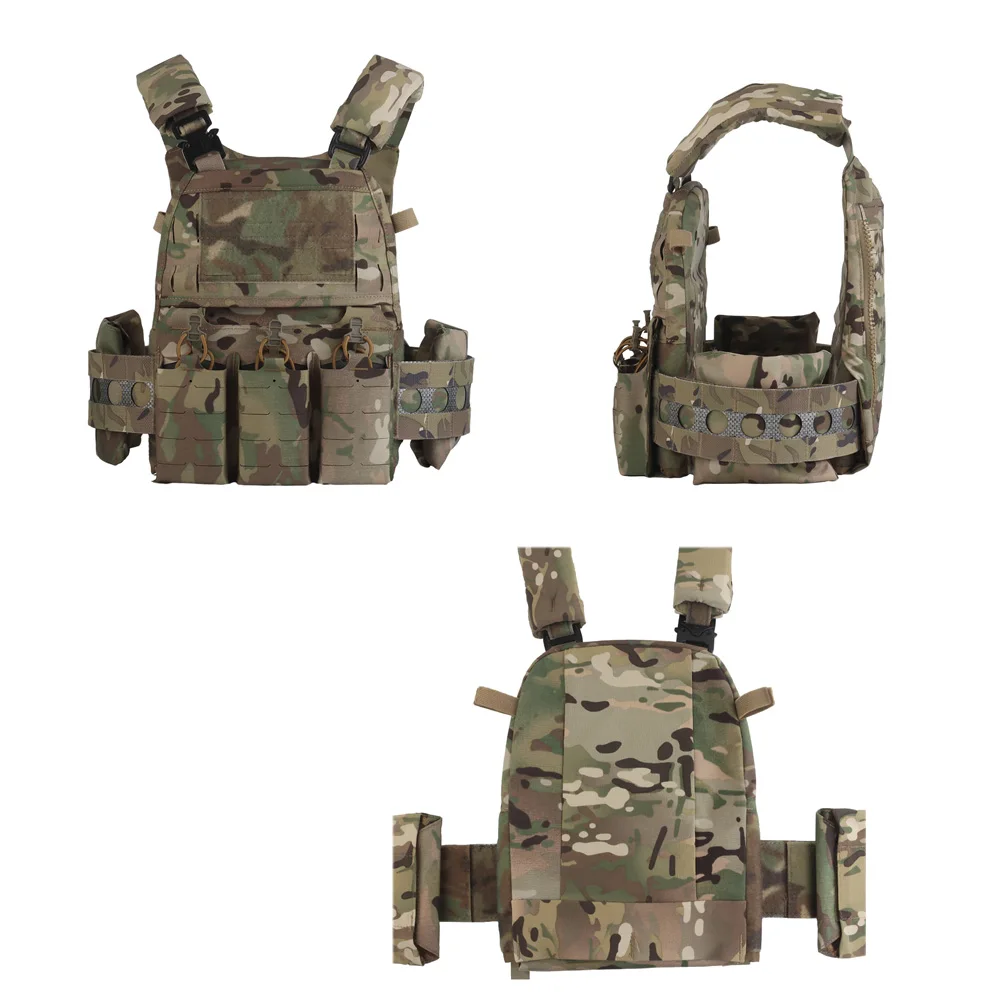 Chaleco CS de caza táctico de desmontaje rápido, placa de abrazadera de paquete Triple integrada de nailon - imagen 2