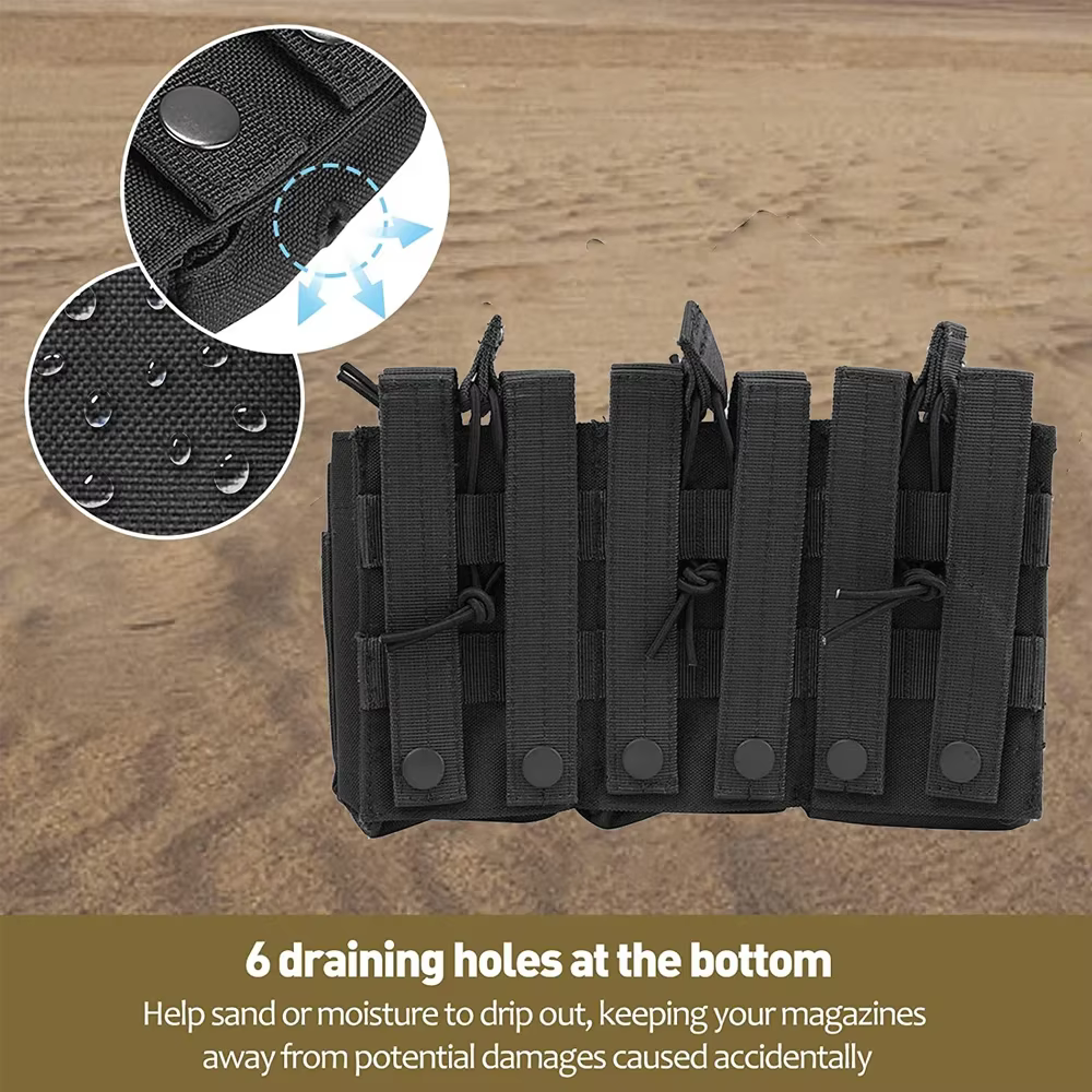 Portacargadores triple MOLLE magnético – Bolsa táctica universal - imagen 5