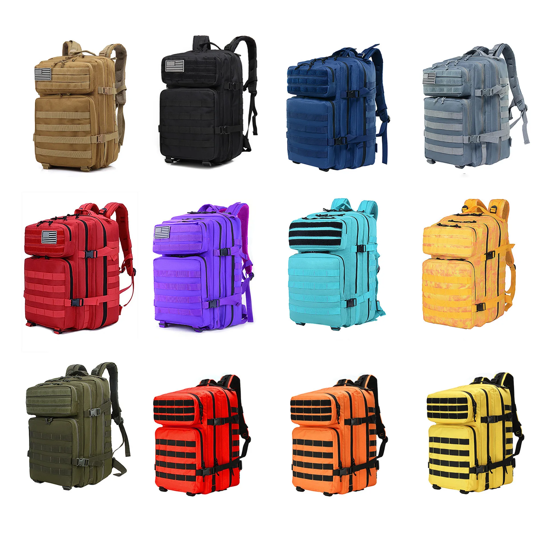 Mochila multifuncional 3P, selección multicolor, mochila impermeable para deportes al aire libre, tela Oxford 900D, parte trasera resistente al desgaste Ba - imagen 5