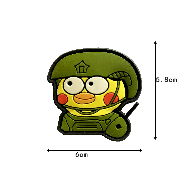 Lindos animales de dibujos animados con cuchillos, gatos, patos, gansos, bordado táctico, insignias de parche de gancho y lazo, accesorios de ropa - imagen 2