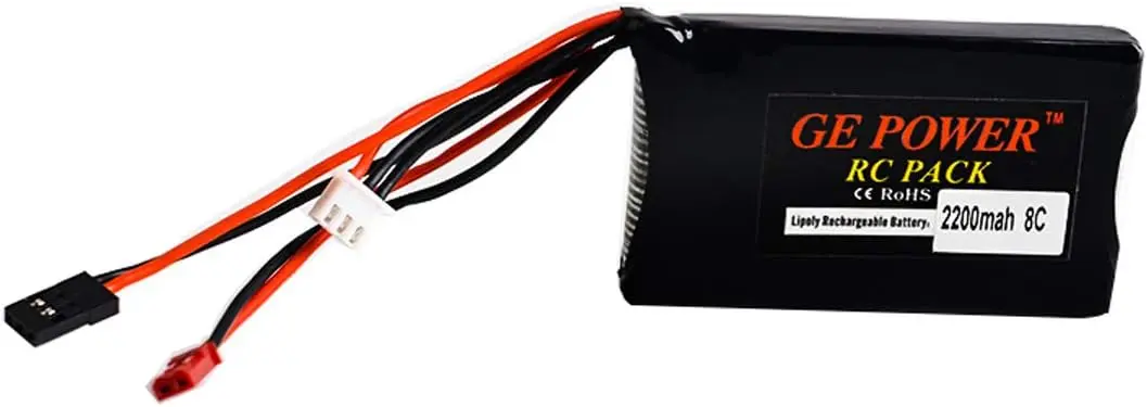 Batería Lipo 7,4 V 2200mah 8C para Futaba T6J T8FG 12FG accesorios para transmisor Radio Control remoto batería recargable de 7,4 V - imagen 2