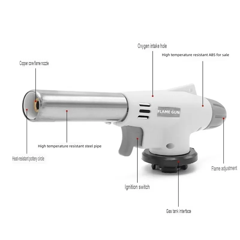 Encendedor de cocina para barbacoa al aire libre, Cassette con soplete de aire, para hornear - imagen 5