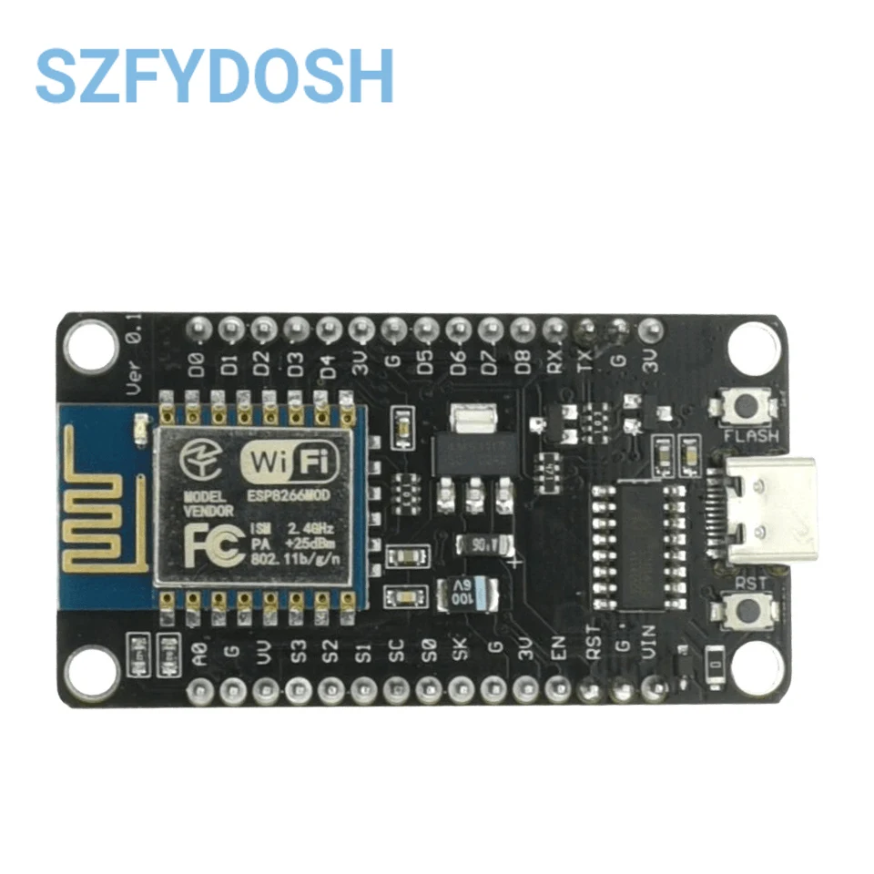 Módulo Wifi de puerto serie ESP8266, NodeMCU Lua V3, placa de desarrollo de Internet de las cosas, interfaz Micro USB TYPE-C CH340