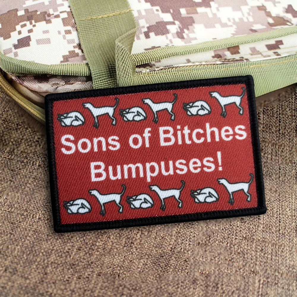 Parche táctico de Navidad, divertidas parches de gancho y bucle de Sons of Bitches, insignia de moral militar, brazalete del ejército, pegatinas para mochila