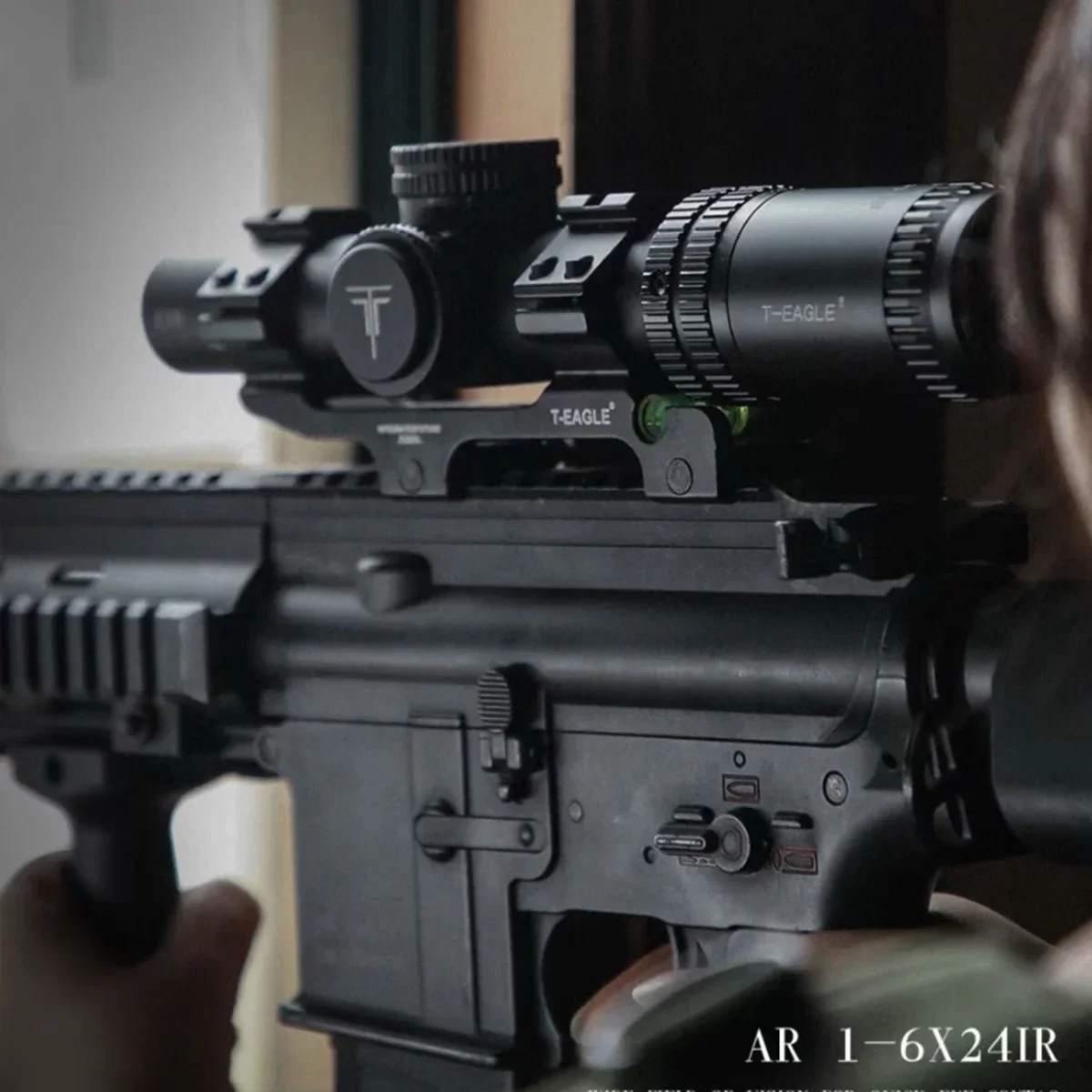 T-EAGLE AR1-6X24IR RifleScope táctico LPVO Airsoft óptica vista verde rojo iluminado caza Airsoft alcance 11mm/20mm montaje - imagen 5