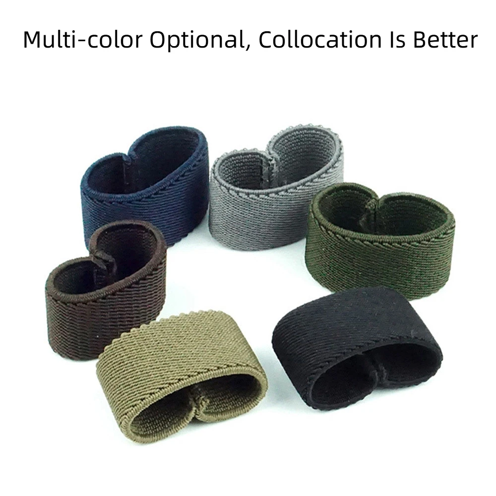 10 Uds. Nuevo cinturón y pantalones gruesos, bucles elásticos de retención, 4cm de largo, 2cm de ancho, elástico de sarga comprimida, multicolor - imagen 3