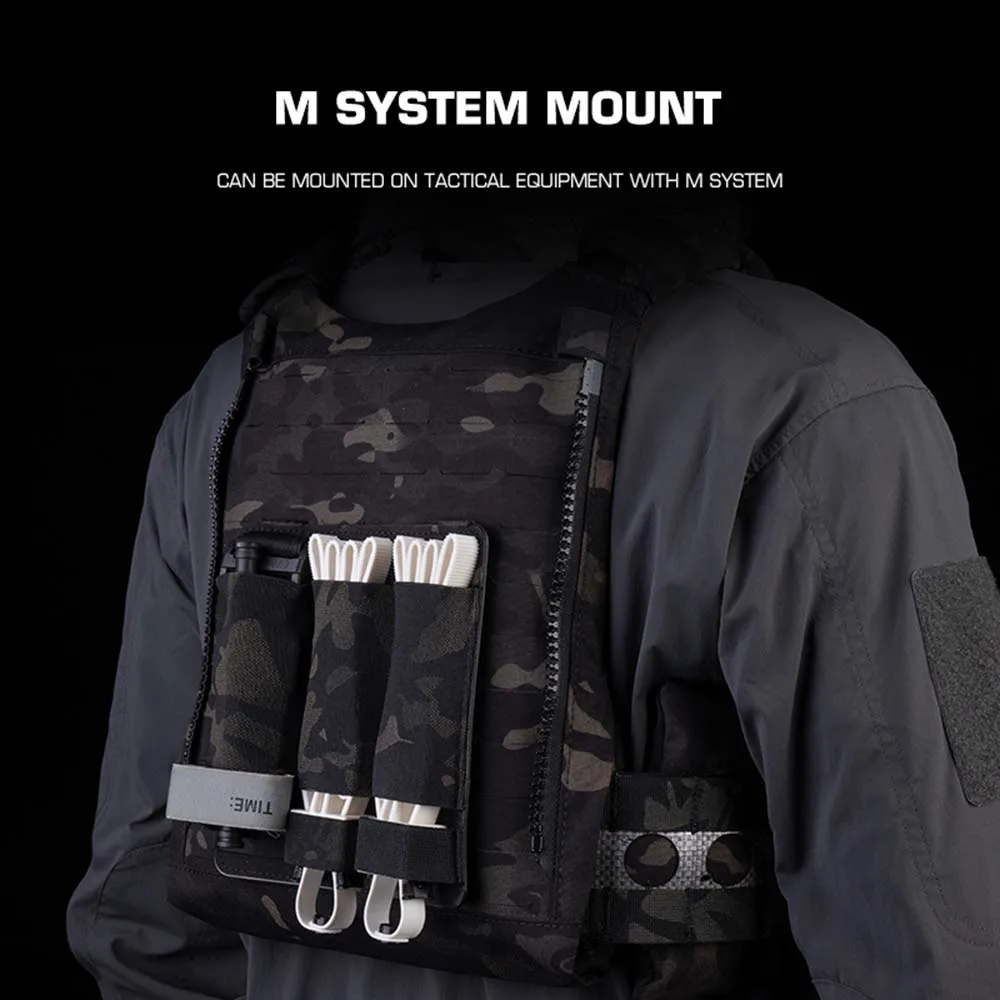 Soporte de sujeción de brida de Cable de plástico elástico táctico, Panel de almacenamiento de brida de Cable, soporte Molle para chaleco Airsoft de caza, placa FCPC Carri - imagen 5