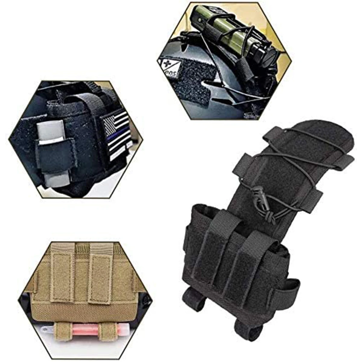Bolsa Táctica Para Casco, Caja de Batería MK2 Contrapeso 500D Nylon Bolsa de Batería para Casco, Accesorios Tácticos para Caza Airsoft Shooting Paintball - imagen 5