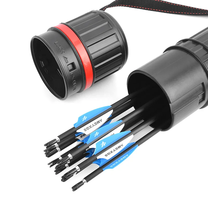 Flecha de carbono mixto 1000 para tiro con arco, 6/12 piezas, 32 pulgadas, ID, 4,2mm, OD, 6,0mm, pluma de goma azul y roja, flechas de caza - imagen 4