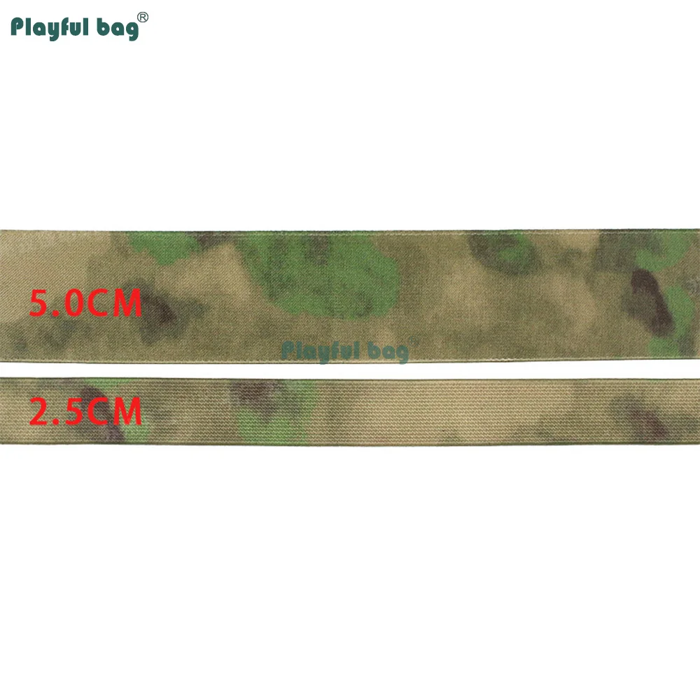 Correas de camuflaje de ruínas de la selva rusa A-TACS FG de 5 metros, correas elásticas de poliéster de doble cara para equipos y equipos tácticos NA104 - imagen 2