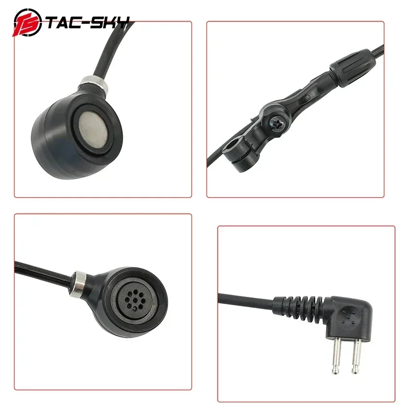Adaptador de auriculares tácticos TAC-SKY, micrófono extraíble para Comta iii ComTa ii Comta IV, protección auditiva, auriculares de tiro - imagen 5