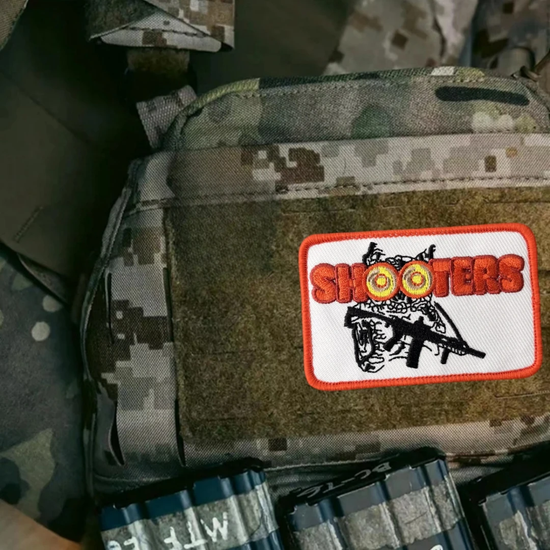 Parche táctico de camuflaje de búho, insignia de moral, insignia de pistola NRA, emblema de entusiastas, pegatina de mochila, parches bordados de bucle de gancho para ropa - imagen 3
