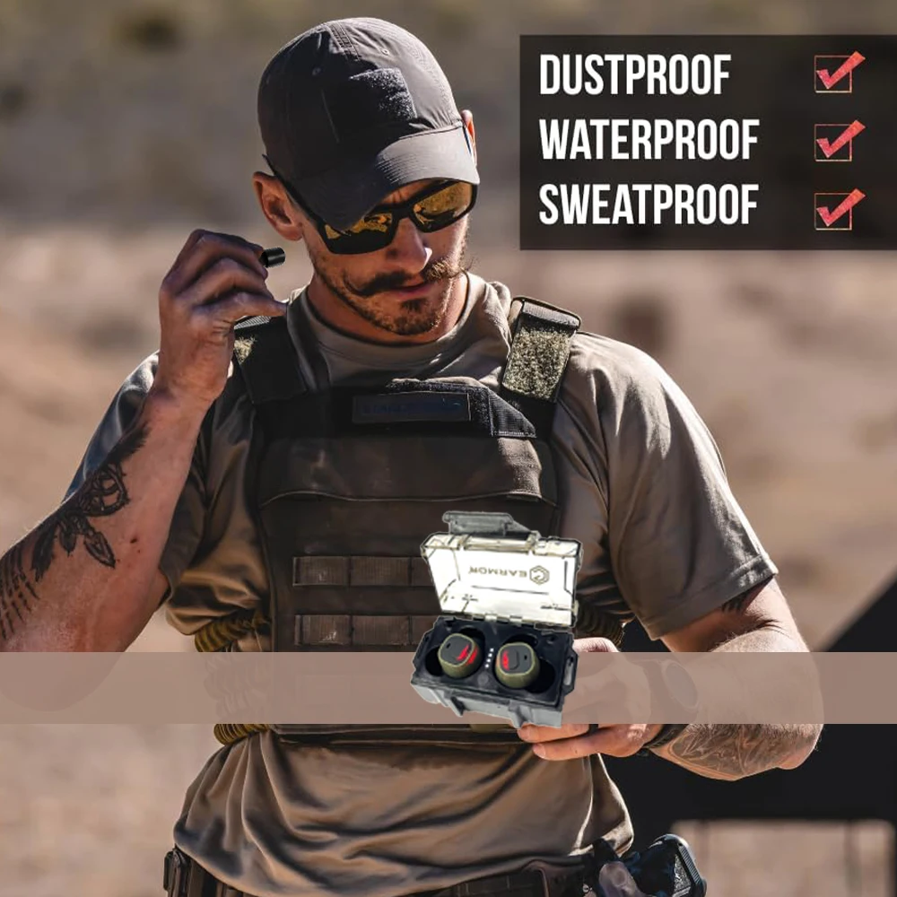 Auriculares antiruido tácticos con protección auditiva para tiro - imagen 5