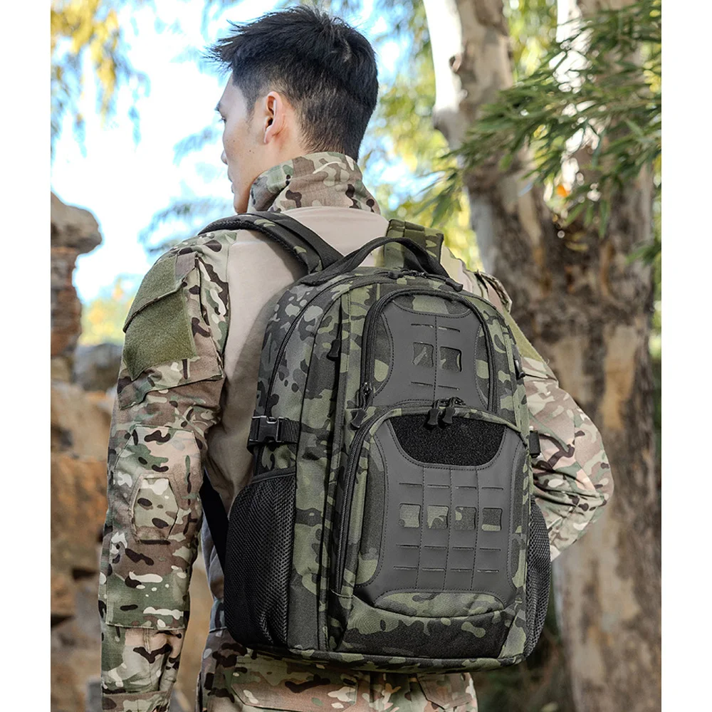 Mochila táctica de camuflaje para hombre, bolsa de viaje y senderismo de nailon, mochila multifuncional de Montañismo de gran capacidad AVA332 - imagen 2
