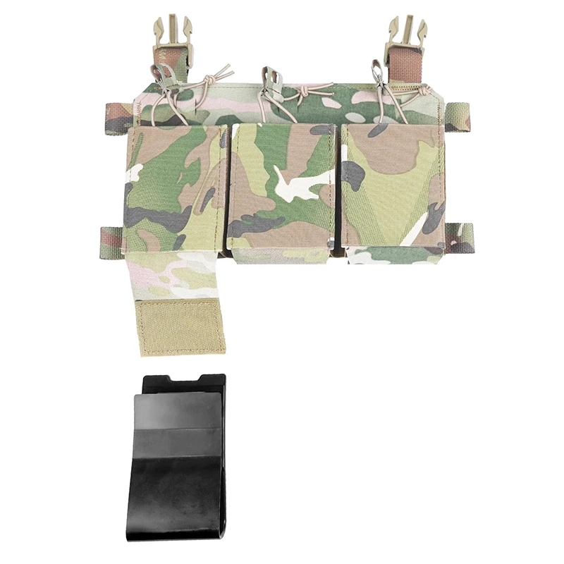 Hsp Style Thorax Triple Rifle Mag 556 762 545 solapa frontal Airsoft táctico Molle accesorios equipo de juego de guerra al aire libre - imagen 4