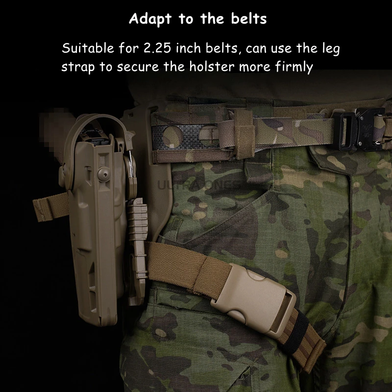 Fundas tácticas para pistola MK-17 P320, pierna caída de liberación rápida, mano derecha, pistola de tiro, transporte CS Hunting M17, fundas para muslo - imagen 4