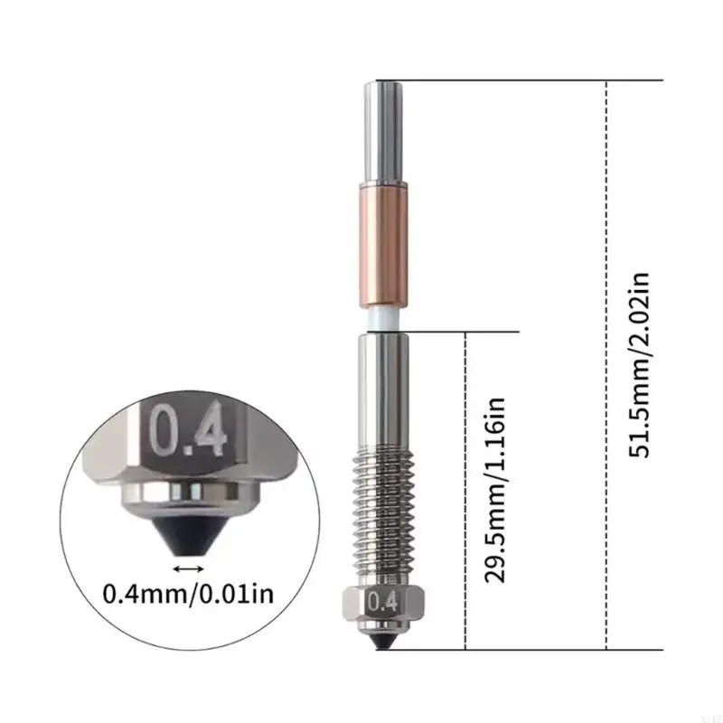 Boquilla aleación para impresora con diseño obstrucción y resistencia desgaste hasta 300 ℃ K1KF - imagen 2