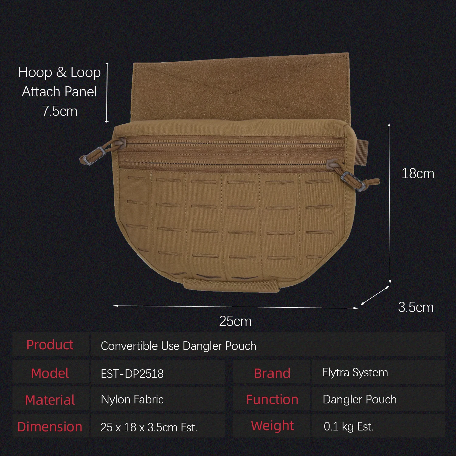 Paquete EDC de doble capa para exteriores, riñonera táctica Molle para hombre, chaleco de nailon, bolsa colgante, riñonera, bolsas de accesorios para acampar y cazar - imagen 5