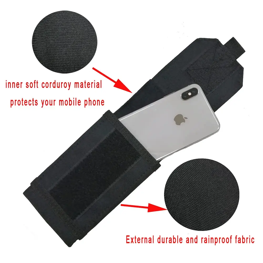 Bolsa táctica Molle para teléfono, funda para cinturón de teléfono móvil con lazo resistente y corte láser, funda para teléfono - imagen 4