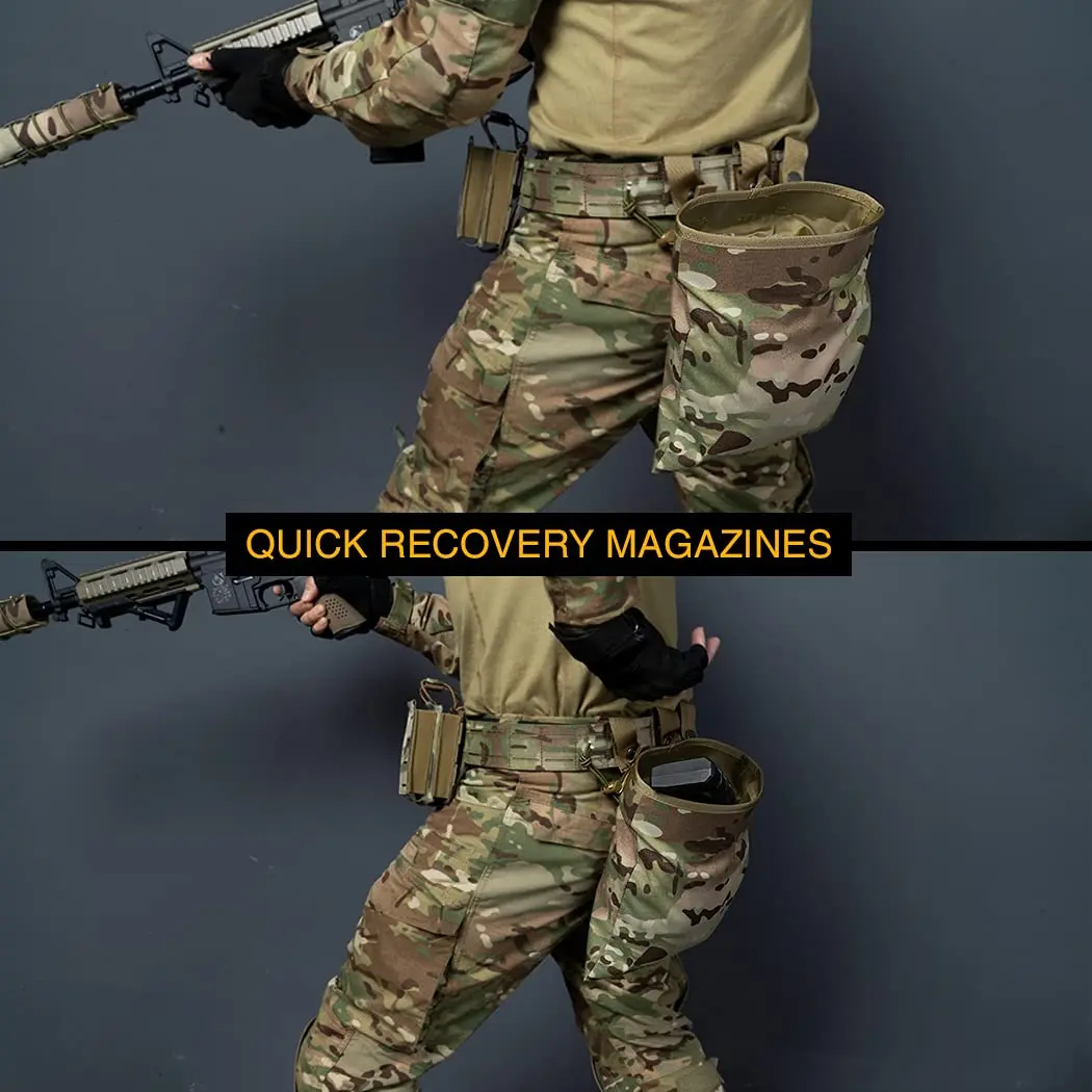 Bolsa de forraje táctico Airsoft, bolsa de basura enrollable Molle ligera, bolsa de accesorios Mag de nailon 500D para Paintball, Softair, senderismo - imagen 5