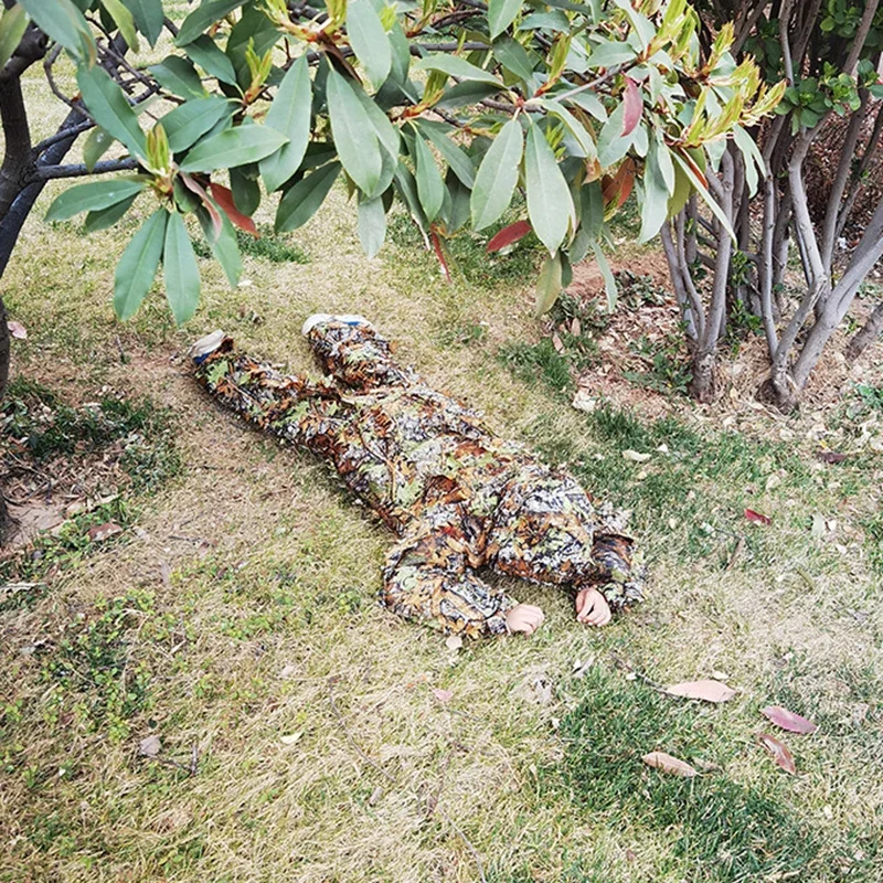 Ropa de caza de francotirador, camuflaje 3D, trajes Ghillie Airsoft, tiro táctico militar, juego de guerra, chaqueta de observación de aves, pantalones - imagen 4