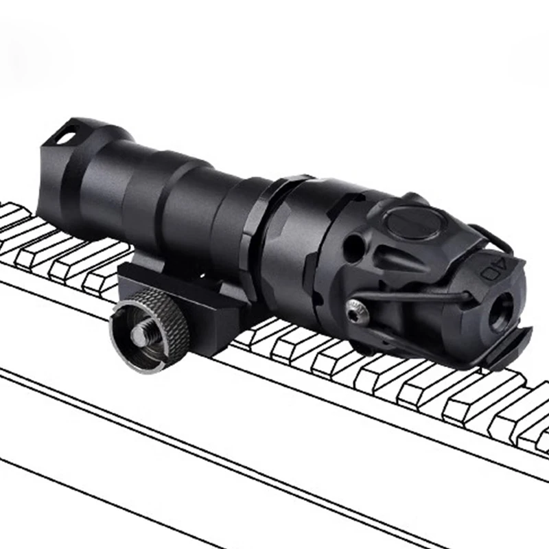 Linterna táctica KIJIK1 versión IR mejorada, luz de explorador Airsoft, interruptor de presión de doble función compatible con riel Picatinny de 20mm - imagen 4