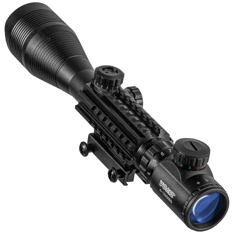 VOMZ 4-12x50 caza punto rojo verde alcance iluminado telémetro retícula óptica ajustable alcance de luz diapositiva 20mm vista - imagen 5