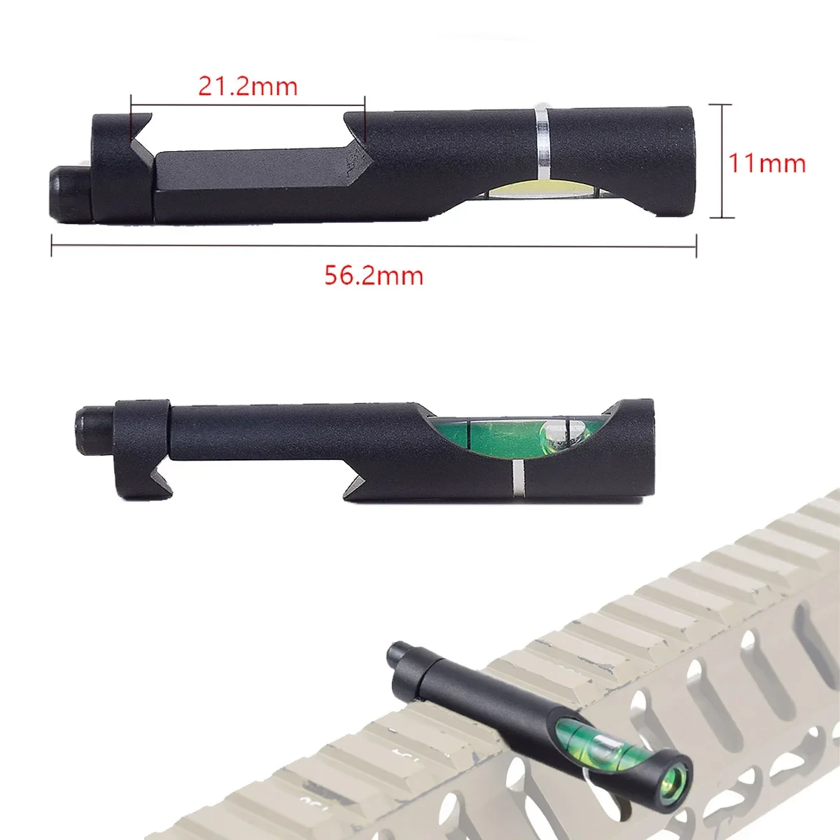 Kits de nivel de armeero magnético, herramienta de nivel de montaje de alcance de nivel de burbuja, accesorios de caza de riel de 20mm - imagen 3