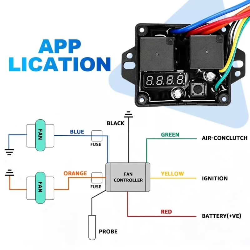 Automotriz radiadores Módulo control temperatura con diseño rápido instalación y disipador calor aluminio