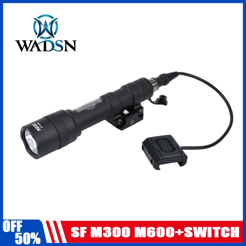 WADSN M300C Linterna táctica Picatinny con interruptor momentáneo