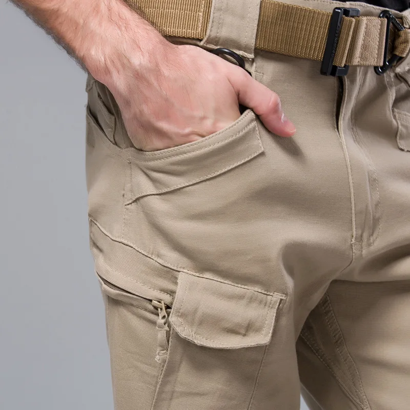 Pantalones de algodón Extra grueso para hombre, pantalón completo para deportes al aire libre, senderismo, escalada, resistente al desgaste, tácticos con múltiples bolsillos - imagen 4