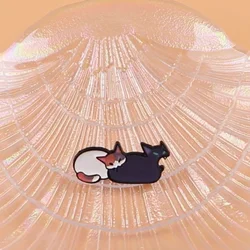 Pin esmaltado de gato divertido para solapa y mochila