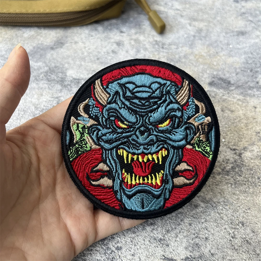 Parche de Fiddlestick "Diablo", insignia de moral táctica, parches de gancho y bucle bordados, brazalete militar táctico, pegatina para mochila - imagen 5