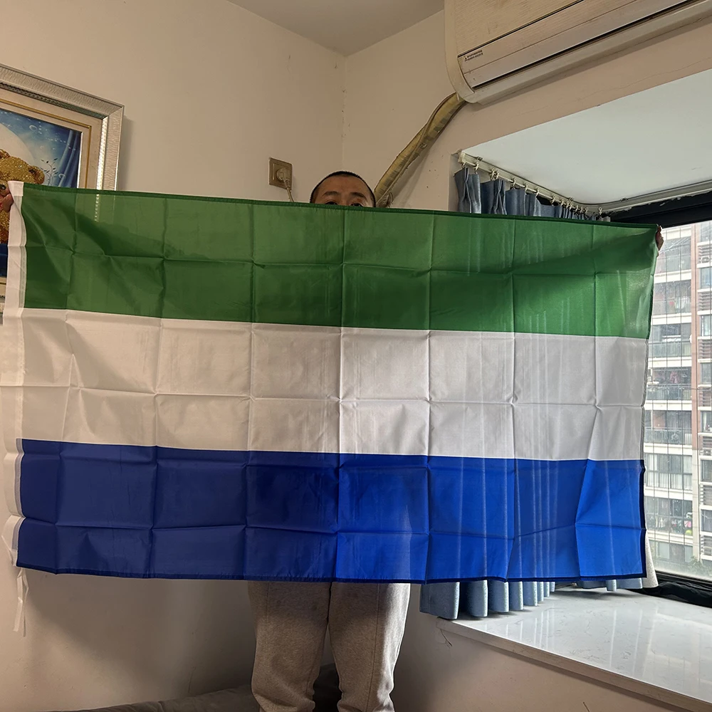 SKY FLAG Bandera de Sierra Leone 90x150cm bandera de poliéster Sierra Leone para publicidad decoración del hogar - imagen 2