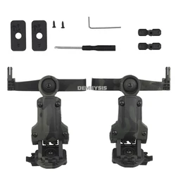 Soporte en riel para auriculares de caza 360 °   Adaptador de soporte para auriculares de tiro táctico ajustable con rotación para accesorios de rieles ARC Wendy