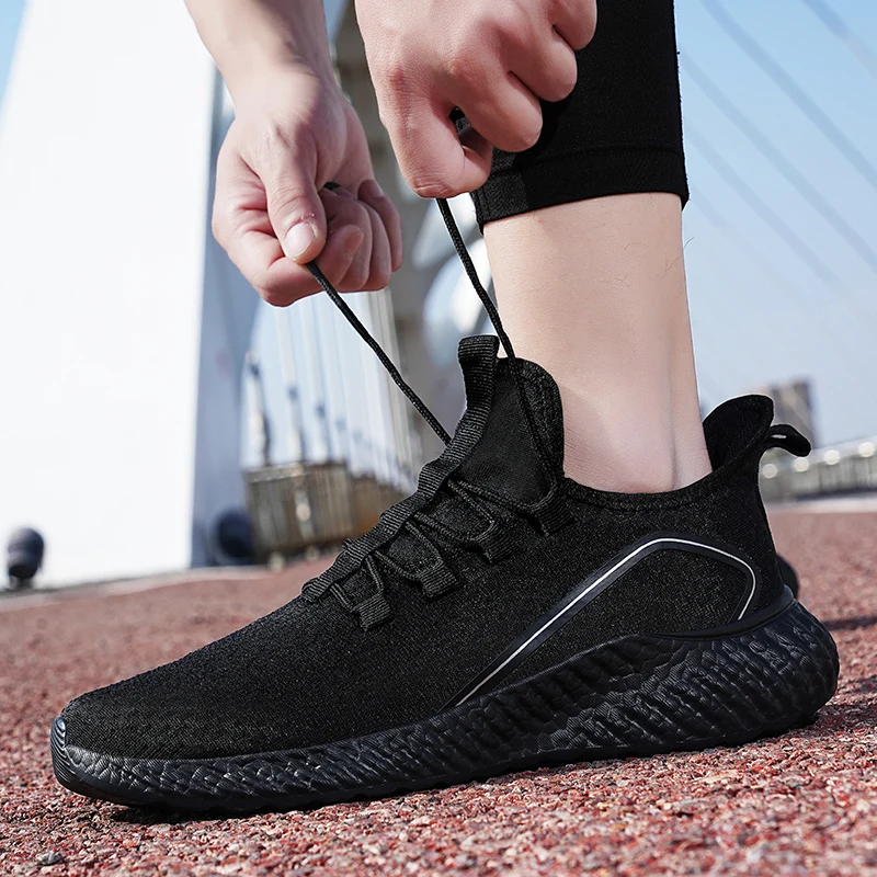 Zapatillas de correr para hombre, zapatos de tenis informales con plataforma, mocasines de hoja a la moda, verano, 2023 - imagen 4