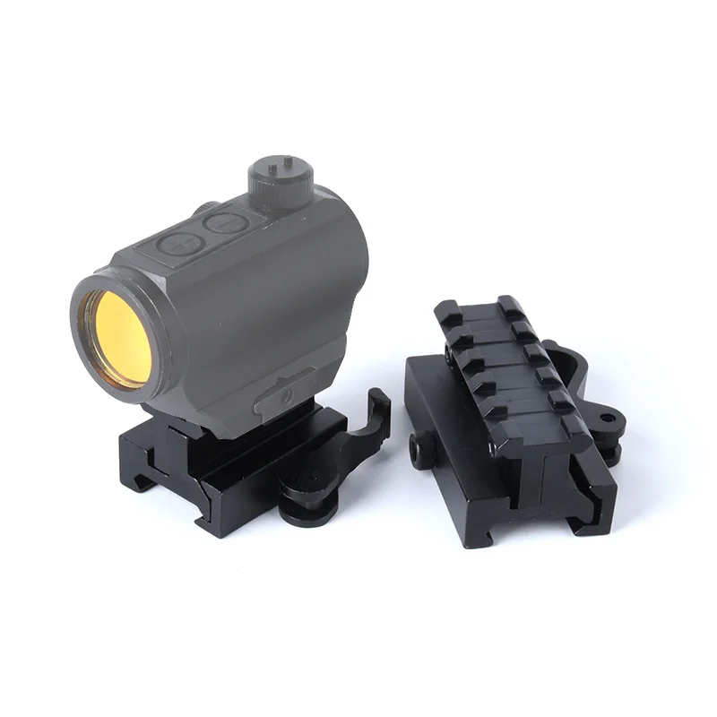 Montaje vertical de punto rojo táctico de altura ajustable, aleación de aluminio Picatinny, Base de riel de 20mm, alcance óptico, pistola de juguete Airsoft