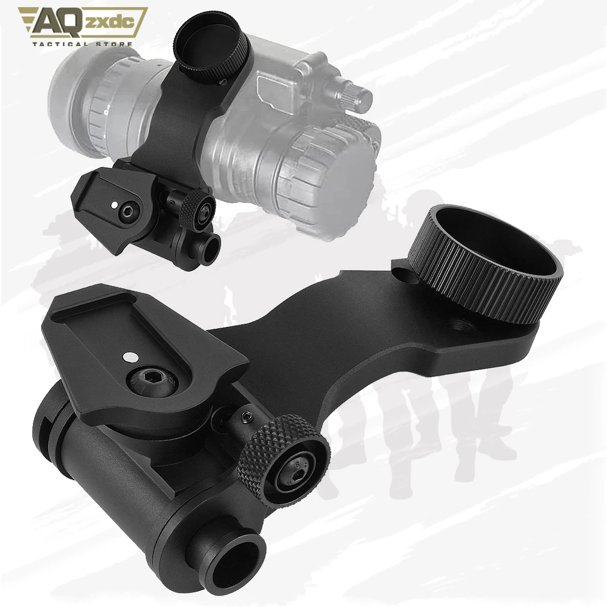 AQzxdc Tactical PVS 14 J Arm Gafas de visión nocturna NVG Mount Metal Casco Mount Rhino Mount Compatible con todos los modelos de PVS14 - imagen 2
