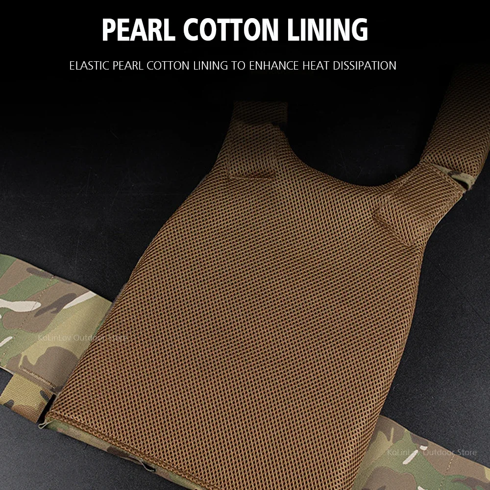 Chaleco táctico FCPC de baja visibilidad, ligero, militar, Molle, revista, Airsoft, Paintball CS, chaleco protector transpirable para exteriores - imagen 5