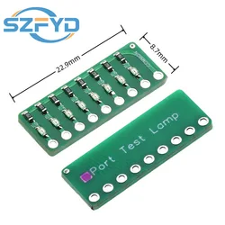 Lámpara de prueba de puerto LED de 8 segmentos, indicador de puerto de agua corriente, lámpara de prueba, colores rojo, verde y azul opcionales