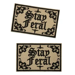 Stay Feral Parche gótico para planchar – Moda alternativa