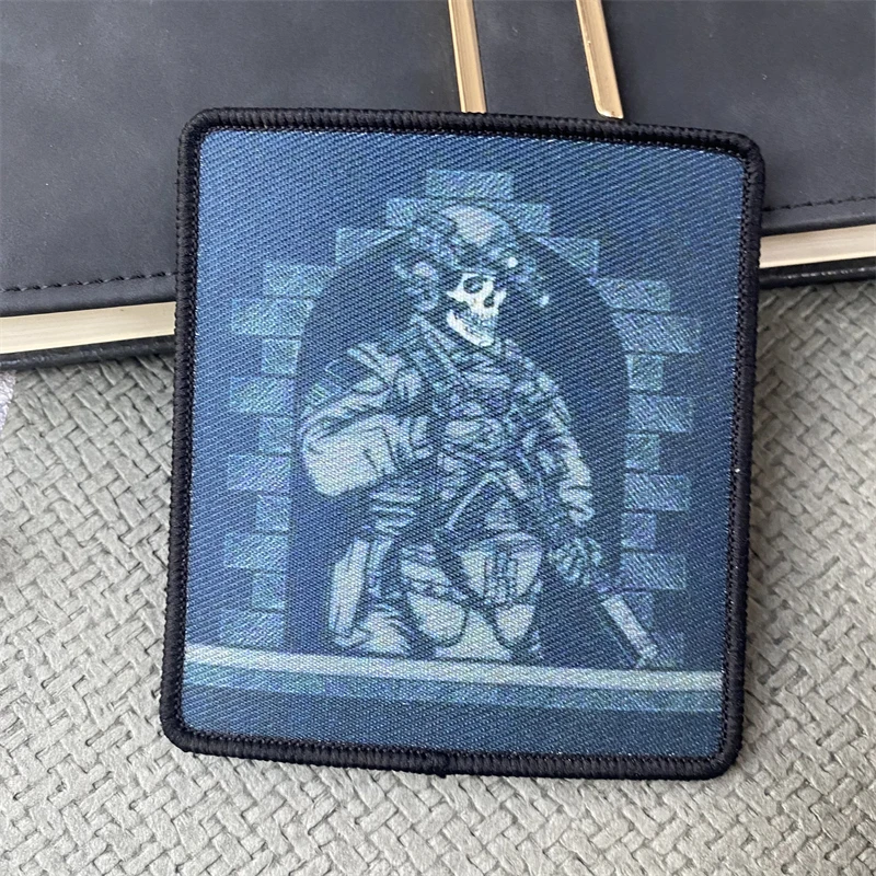 Parche estampado táctico de soldado esqueleto "No Empathy", equipo militar, brazalete, gancho y bucle, mochila, accesorios de ropa, pegatinas - imagen 4