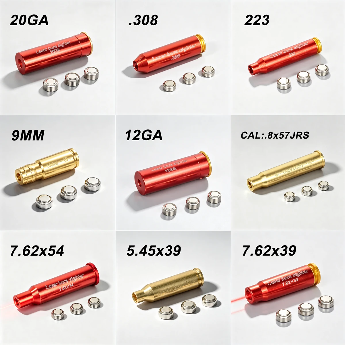Boresight láser multicalibre para 12GA, 20GA, 5,45x39, 7,62x39, 9x19mm - imagen 5