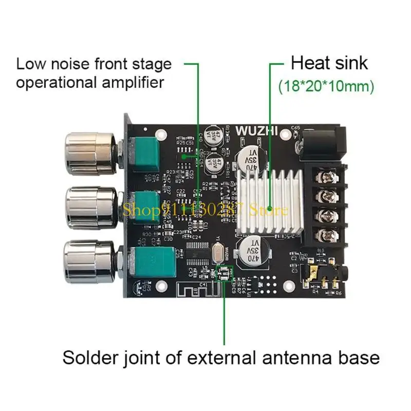 Placa amplificadora J1HC ZK-502MT compatible con 5,0, placa amplificadora para subwoofer, placa amplificadora - imagen 3