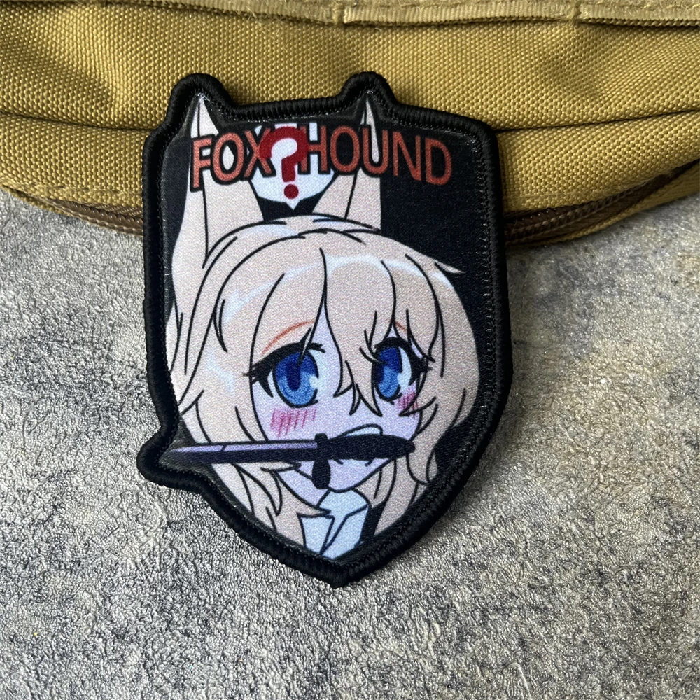 Anime Girl Frontline G41 Fans del ejército insignia de moral táctica mochila de zorro pegatina decorativa parche de gancho y bucle impreso