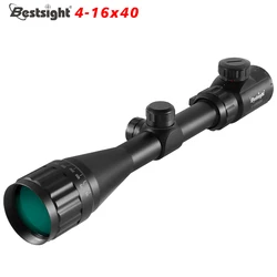 Mira telescópica de caza óptica AOE 4-16X40, punto rojo y verde, mira iluminada, mira para Rifle, equipo de francotirador, mira para Rifle Airsoft